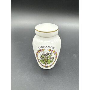Vtg 1985 Franklin Mint Gloria Concepts CINNAMON Porcelain Spice Jar w Lid EUC